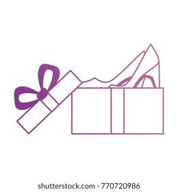 giftbox with elegant heel female icon
