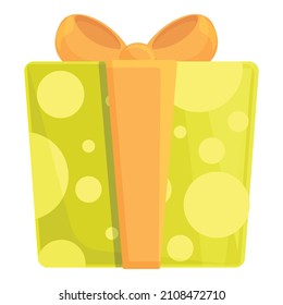 Giftbox icon cartoon vector. Present package. Ribbon box