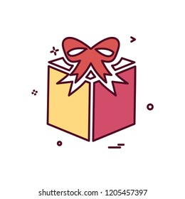 Giftbox icon design vector
