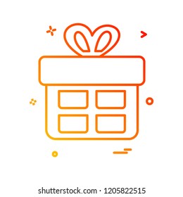 Giftbox icon design vector