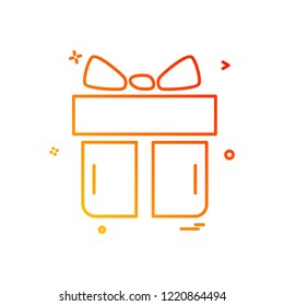 Giftbox icon design vector