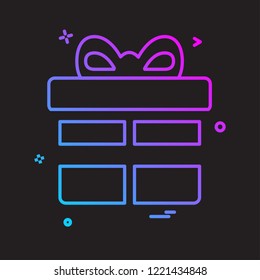 Giftbox icon design vector