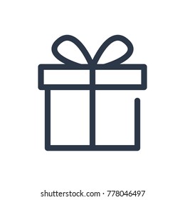 Giftbox Icon. Isolated Surprise And Giftbox Icon Line Style. Premium Quality Vector Symbol Drawing Concept For Your Logo Web Mobile App UI Design.