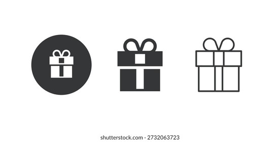 Ícone Giftbox. Ícone de várias séries. Pixel perfeito isolado no fundo branco. Ilustração vetorial