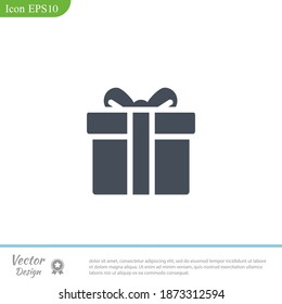 Geschenkbox-Symbol. Vektorgrafik EPS10.