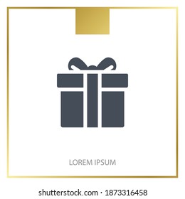 icono giftbox. Ilustración del vector EPS 10.
