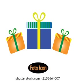 Giftbox icon. Vector illustration eps10