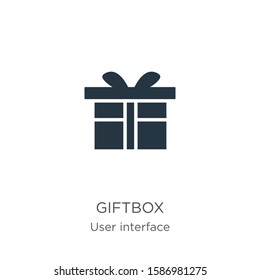 Giftbox icon vector. Trendy flat giftbox icon from web navigation collection isolated on white background. Vector illustration can be used for web and mobile graphic design, logo, eps10
