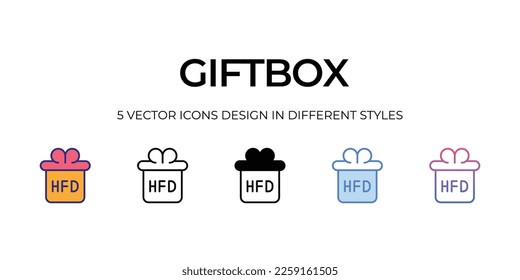 giftbox Icons Set vector Illustration.
