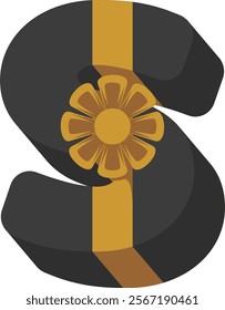 Giftbox Letter Alphabet Vector S