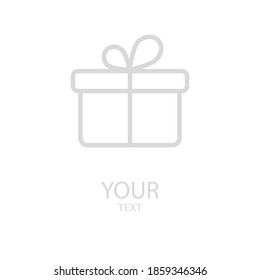 giftbox line icon, outline vector illustration.