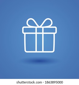 giftbox line icon, outline vector illustration.