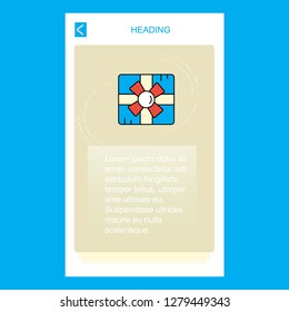 Giftbox mobile vertical banner design design. Vector