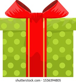 Giftbox mockup with side view. Cartoon style hand drawn style flat color vector illustration.