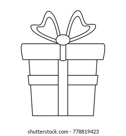 Giftbox present isolated