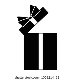 giftbox present open isolated icon