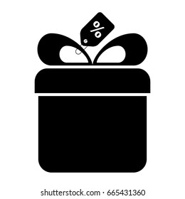 giftbox present with percent tag