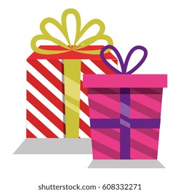 giftbox presents set icons