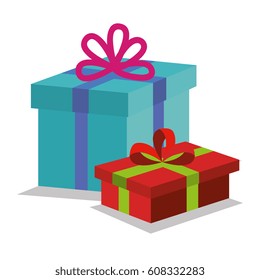 giftbox presents set icons