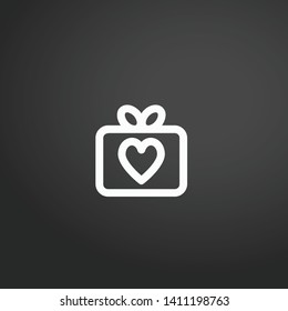 Giftbox vector icon. Giftbox concept stroke symbol design. Thin graphic elements vector illustration, outline pattern for your web site design, logo, UI. EPS 10.