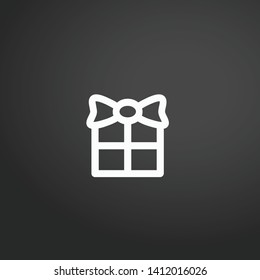 Giftbox vector icon. Giftbox concept stroke symbol design. Thin graphic elements vector illustration, outline pattern for your web site design, logo, UI. EPS 10.