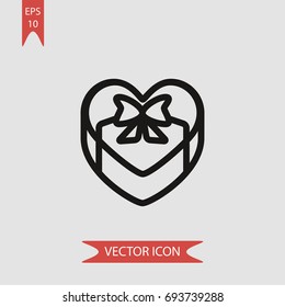 Giftbox vector icon, illustration symbol