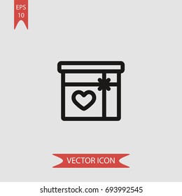Giftbox vector icon, illustration symbol