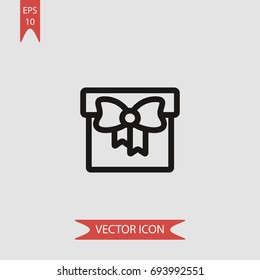 Giftbox vector icon, illustration symbol