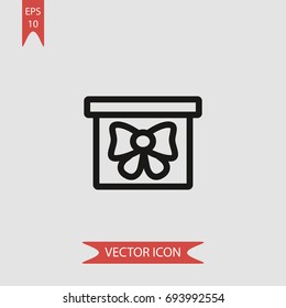 Giftbox vector icon, illustration symbol