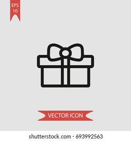 Giftbox vector icon, illustration symbol