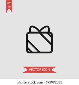 Giftbox vector icon, illustration symbol