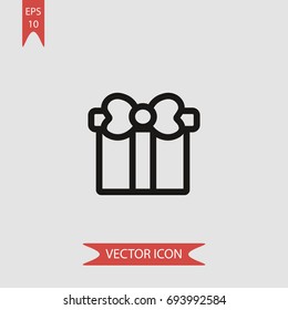 Giftbox vector icon, illustration symbol