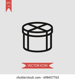 Giftbox vector icon, illustration symbol