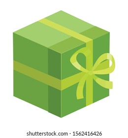 Giftbox vector icon.Cartoon vector icon isolated on white background giftbox.
