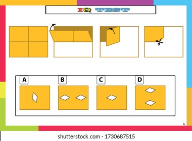 Gifted And Talented Worksheets,IQ test. Choose correct answer. Set of logical tasks composed of geometric shapes. Vector illustration.attention study shake.