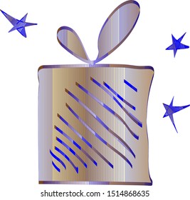 Gift.Holiday box.Options for packaging goods.Vector illustration.