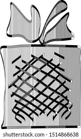 Gift.Holiday box.Options for packaging goods.Vector illustration.