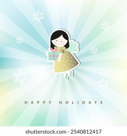 Gifts from Above, Angel’s Snowy Surprise greeting card