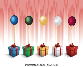 gifts with balloons