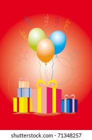 Gifts and balloons