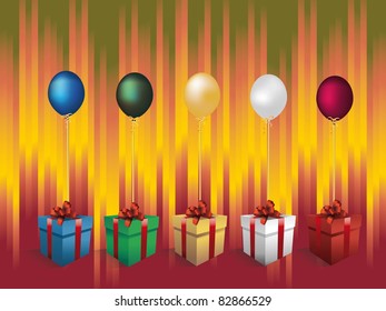 gifts with balloons