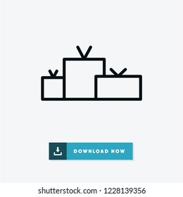 Gifts black friday vector icon