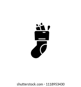 Gifts black icon concept. Gifts flat  vector symbol, sign, illustration.