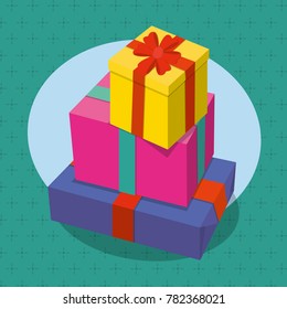 Gifts with bows design
