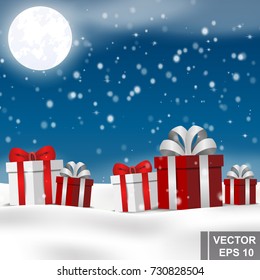 Gifts. Box. Festive packaging. New Year's and Christmas. Recreation