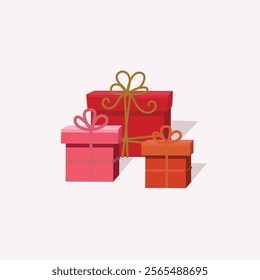 gifts boxes icon suit for web poster, flyer, stylish brochure, greeting card, cover. Valentine Romantic background