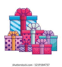 gifts boxes presents icons
