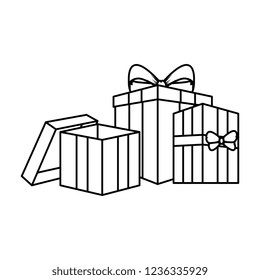 gifts boxes presents icons
