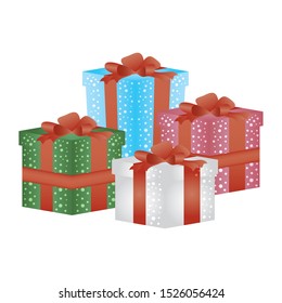 gifts boxes presents isolated icons vector illustration design