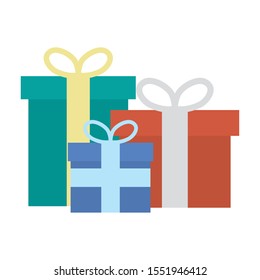 gifts boxes presents isolated icons vector illustration design